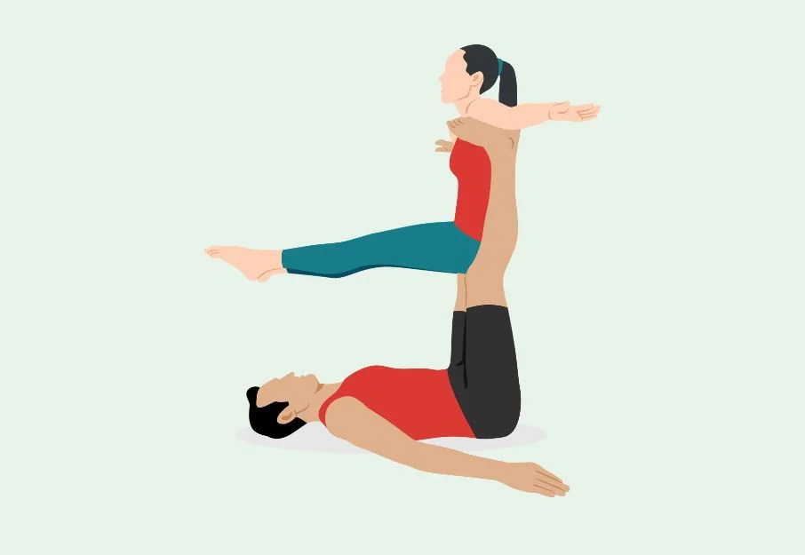 couples yoga pose