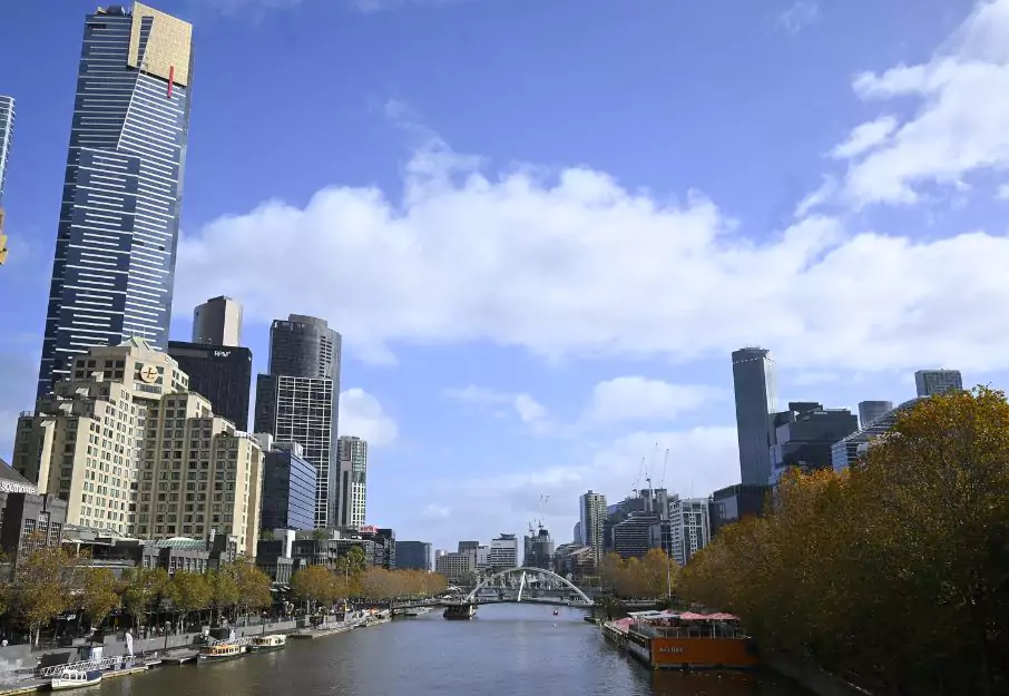 Melbourne City and the Yarra River view from Parliament Bridge