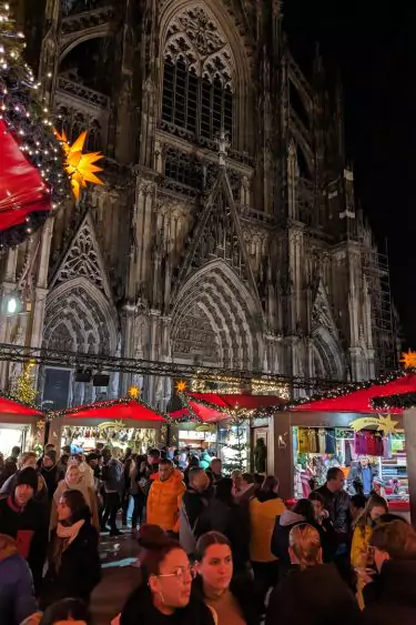 View of the Cologne Cathedral Christmas Market