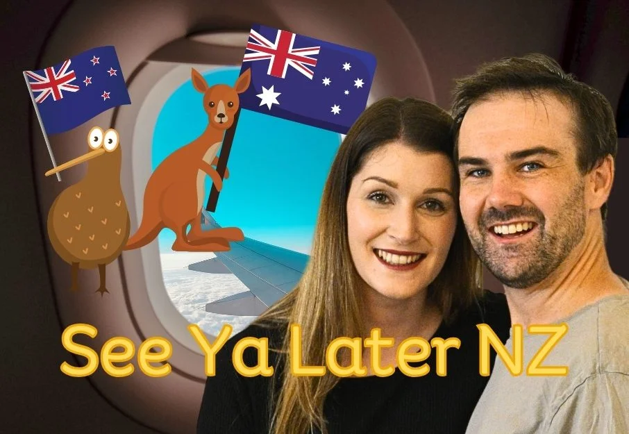 couple on plane moving from NZ to Australia