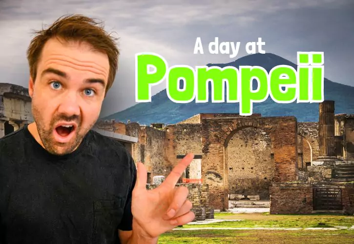 Header photo showing Pompeii in the background